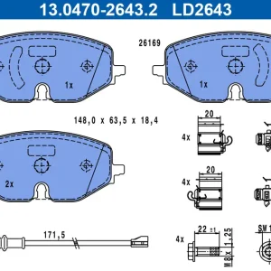 KLOCKI HAMULC. SKODA OCTAVIA IV 20- PRZÓD Darmowa dostawa