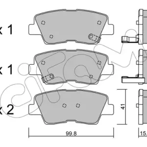 Tani KLOCKI HAMULC. HYUNDAI I30 11- TYŁ