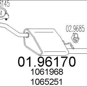 Popularny TŁUMIK KOŃCOWY FOCUS I 1,6 KOMBI