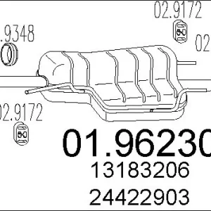 TŁUMIK KOŃCOWY ZAFIRA I 1,6-2,2 Ekspresowa dostawa