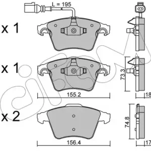KLOCKI HAMULC. VW T5  03- KOŁA 17 Z CZUJ. Bezpieczna płatność