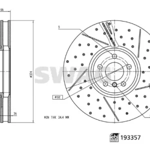 Wyprzedaż TARCZA HAM. NAWIERCANA /P/ BMW