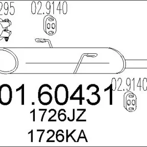 Autentyczny TŁUMIK KOŃCOWY P306 1,6 SED/KOMB