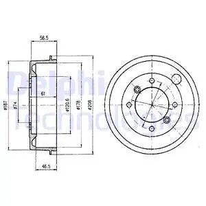 Nowość Bęben hamulcowy DELPHI BF1