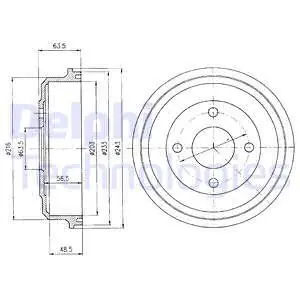 Oferta limitowana Bęben hamulcowy DELPHI BF369