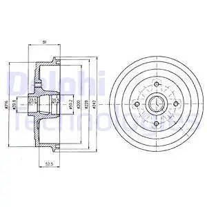 Bęben hamulcowy DELPHI BF399 Wysoka jakość