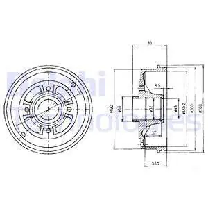 Nowość Bęben hamulcowy DELPHI BF426