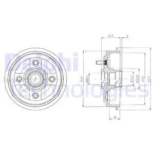Autentyczny Bęben hamulcowy DELPHI BF434