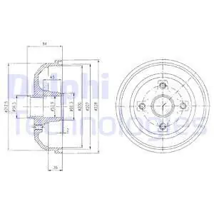 Darmowa dostawa Bęben hamulcowy DELPHI BF471