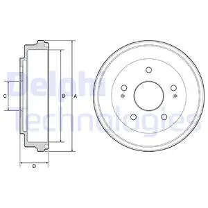 Bęben hamulcowy DELPHI BF504 Ostatnia szansa