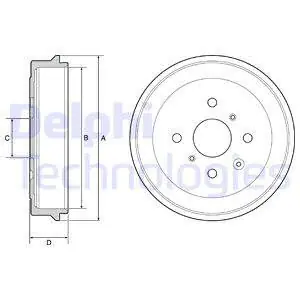 Autentyczny Bęben hamulcowy DELPHI BF506