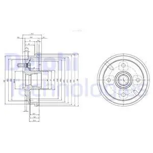 Oryginalny Bęben hamulcowy DELPHI BF518