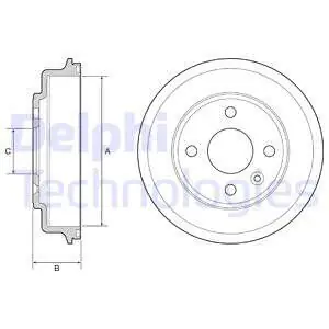 Popularny Bęben hamulcowy DELPHI BF554