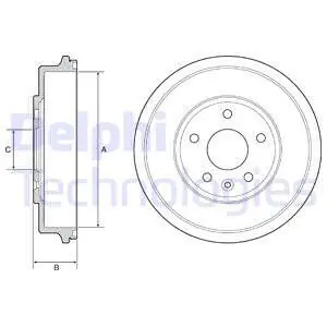 Bęben hamulcowy DELPHI BF556 Nowość
