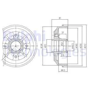 Bezpieczna płatność Bęben hamulcowy DELPHI BFR282