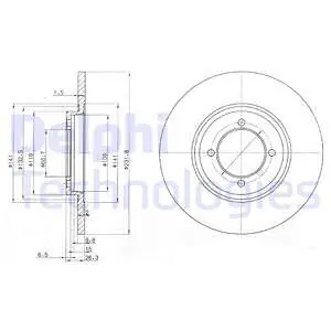 Tarcza hamulcowa DELPHI BG2017 Zamów teraz