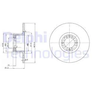Popularny Tarcza hamulcowa DELPHI BG2081