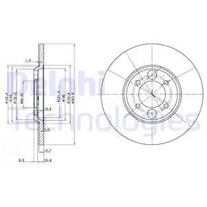 Zwrot pieniędzy Tarcza hamulcowa DELPHI BG2084
