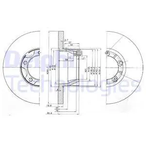 Tarcza hamulcowa DELPHI BG2163 Zamów teraz