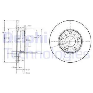Promocja Tarcza hamulcowa DELPHI BG2257
