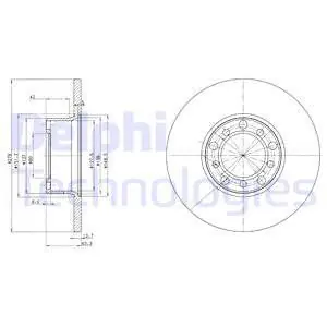 Tarcza hamulcowa DELPHI BG2259 Oferta limitowana