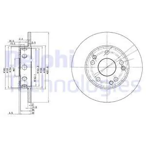Autentyczny Tarcza hamulcowa DELPHI BG2288