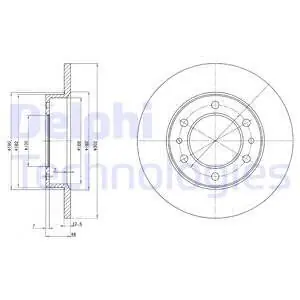 Tarcza hamulcowa DELPHI BG2325 Oryginalny