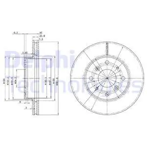 Nowość Tarcza hamulcowa DELPHI BG2336