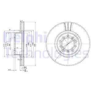 Tarcza hamulcowa DELPHI BG2372 Wysoka jakość