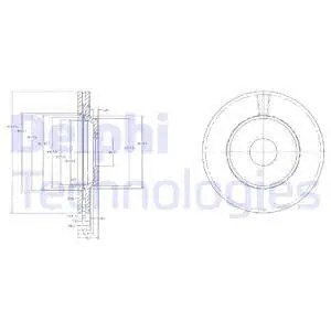 Tarcza hamulcowa DELPHI BG2419 Tani
