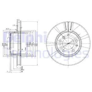 Tarcza hamulcowa DELPHI BG2434 Darmowa dostawa