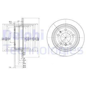 Tarcza hamulcowa DELPHI BG2437 Rabat