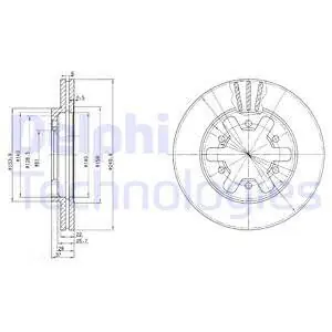 Nowość Tarcza hamulcowa DELPHI BG2457