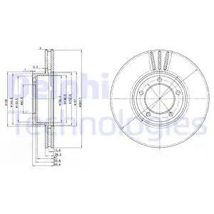 Premium Tarcza hamulcowa DELPHI BG2507