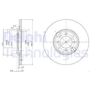 Tarcza hamulcowa DELPHI BG2508 Szybka dostawa