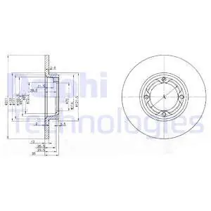 Tarcza hamulcowa DELPHI BG2533 Ekspresowa dostawa