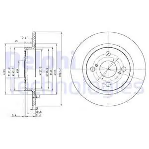 Popularny Tarcza hamulcowa DELPHI BG2598