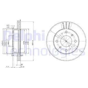 Tarcza hamulcowa DELPHI BG2632 Oryginalny