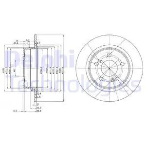 Tarcza hamulcowa DELPHI BG2676 Autentyczny