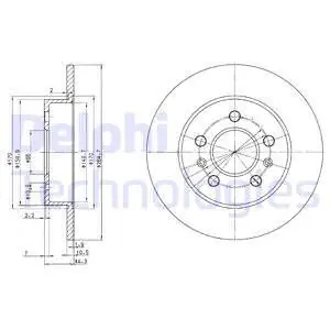 Premium Tarcza hamulcowa DELPHI BG2696