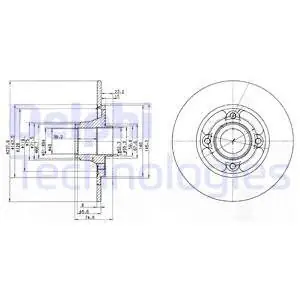 Tarcza hamulcowa DELPHI BG2702 Rabat