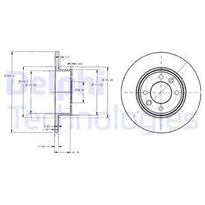 Tarcza hamulcowa DELPHI BG2703 Tani