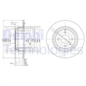 Popularny Tarcza hamulcowa DELPHI BG2721