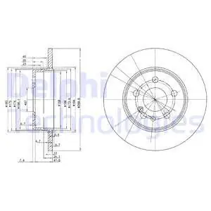 Tani Tarcza hamulcowa DELPHI BG2738