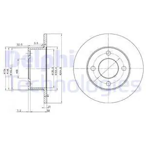Bezpieczna płatność Tarcza hamulcowa DELPHI BG2747