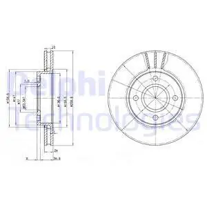 Rabat Tarcza hamulcowa DELPHI BG2780