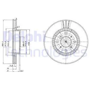 Oryginalny Tarcza hamulcowa DELPHI BG2815