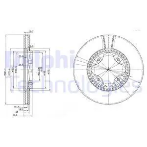 Wysoka jakość Tarcza hamulcowa DELPHI BG3063