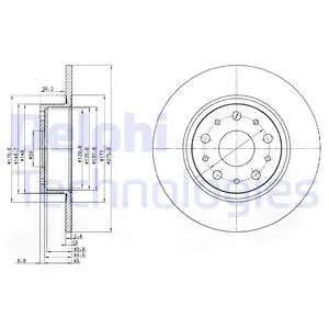 Tarcza hamulcowa DELPHI BG3076 Nowość