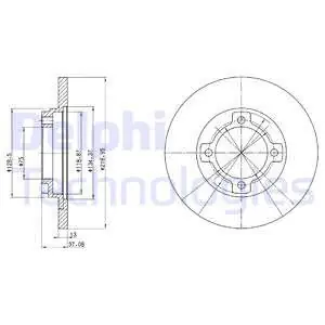 Premium Tarcza hamulcowa DELPHI BG3083